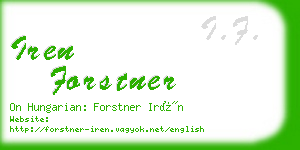 iren forstner business card